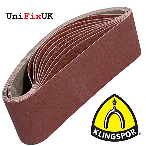 10 x Schleifbänder 75 x 533 mm (7,6 x 53,3 cm) Klingspor LS307 X///Körnung 100/// von KLINGSPOR