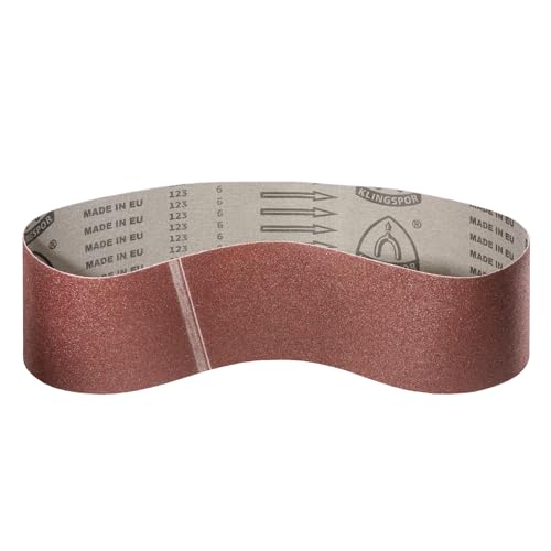 Klingspor Schleifband Korund Schleifbänder | 75 x 533 mm | Korn Körnung 120 | 10 Stück von KLINGSPOR