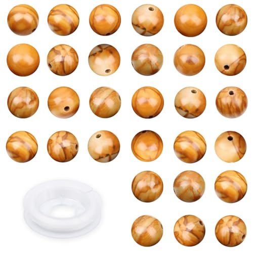 Natürliche Steinperlen, 4 mm, runde Perlen, Holzmaserung, Jaspis, echter Stein, Perlen, loser Edelstein, DIY-Charm, glatte Perlen für Armbänder, Halsketten, Ohrringe, Lochgröße 1 mm (Holzmaserung Natürliche Steinperlen, 4 mm, runde Perlen, Holzmaserung, Jaspis, echter Stein, Perlen, loser Edelstein, DIY-Charm, glatte Perlen für Armbänder, Halsketten, Ohrringe, Lochgröße 1 mm (Holzmaserung von KLIYBGTHIJTP