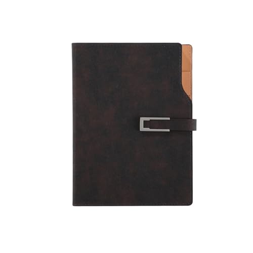 KLJGNCKM Notizbuch-Set, Büro-Tagebuch, Business-Notizblock, Magnetische Schnalle, A5-Notizbuch(Brown) von KLJGNCKM