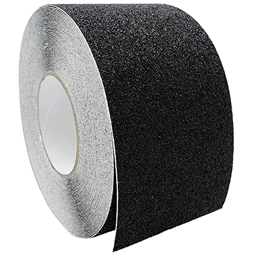 KLK Anti-Rutsch Grip Band Teppich, Dusche, Badewanne, Pool | Rutschfest für Stufen, Innen-/ Außenbereich und Fahrzeuge (10 x 2000 cm, Schwarz) von KLK