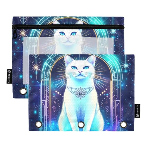 Cat Tarot-Ordner, Taschenmappen, 3 Locher für Ringe, Ordner, Ordner mit 3 Ringen, für Bürobedarf, Zubehör von KLL