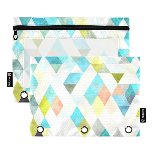 Fashion Geometrie Trend (46) Binder Taschenordner Ringe Binder Einlage für 3 Ringe Ordner mit 3 Löchern für Büro Zuhause Reise Karten Aufbewahrungsbehälter von KLL