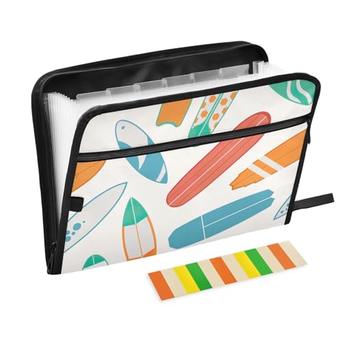 KLL Akkordeanischer Aktenordner, 13 Taschen, tragbar, erweiterbar, A4, Briefgröße, Papier, Dokumente, Quittungen, Organizer für Zuhause, Büro, Klassenzimmer, Reisen, Surfen, verschiedene Arten von von KLL