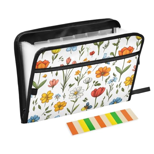 KLL Aktenordner Organizer Ordner für Dokumente, Akkordeon, Dokumentenmappe mit Taschen für Krankenhaus, Blumen, Nelke, Basilikum, Weiß KLL Aktenordner Organizer Ordner für Dokumente, Akkordeon, Dokumentenmappe mit Taschen für Krankenhaus, Blumen, Nelke, Basilikum, Weiß von KLL
