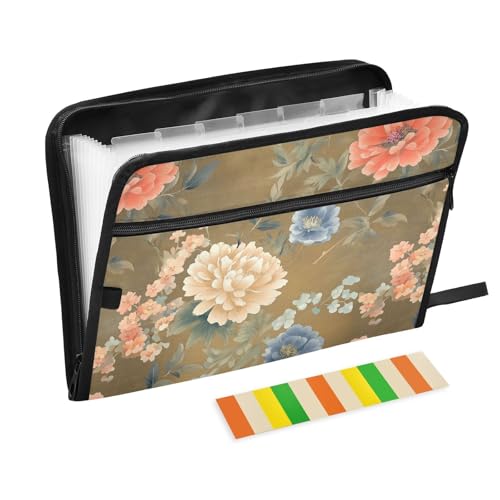 KLL Fächermappe, Papier-Ordner, Fächermappe, Dokumentenmappe mit Taschen für Meetings, chinesischer Landschaftsmaler-Stil KLL Fächermappe, Papier-Ordner, Fächermappe, Dokumentenmappe mit Taschen für Meetings, chinesischer Landschaftsmaler-Stil von KLL