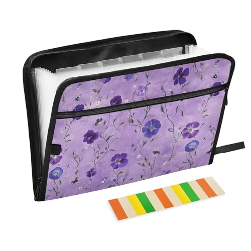 KLL Fächermappe, Taschen-Ordner, Organizer, Dokumentenmappe, Rechtsgröße, Datei mit Taschen für Auto, rustikales Petunien-Lila KLL Fächermappe, Taschen-Ordner, Organizer, Dokumentenmappe, Rechtsgröße, Datei mit Taschen für Auto, rustikales Petunien-Lila von KLL