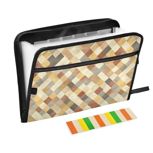 KLL Hängeregistratur-Ordner, erweiterbare Hängeregistratur-Ordner, Hängeregistratur-Ordner, Dokumentenmappe mit Reißverschluss für Auto, Gelb Chromatisches Puzzle KLL Hängeregistratur-Ordner, erweiterbare Hängeregistratur-Ordner, Hängeregistratur-Ordner, Dokumentenmappe mit Reißverschluss für Auto, Gelb Chromatisches Puzzle von KLL