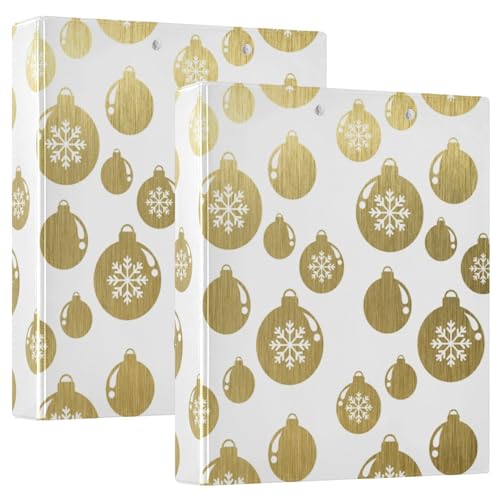 KLL Runder Ringbuch, 3,8 cm, Notizbuch mit Klemmbrett, 1/2er-Pack, Schulbedarf, Hardcover, Gold Christmas Dp-06 von KLL