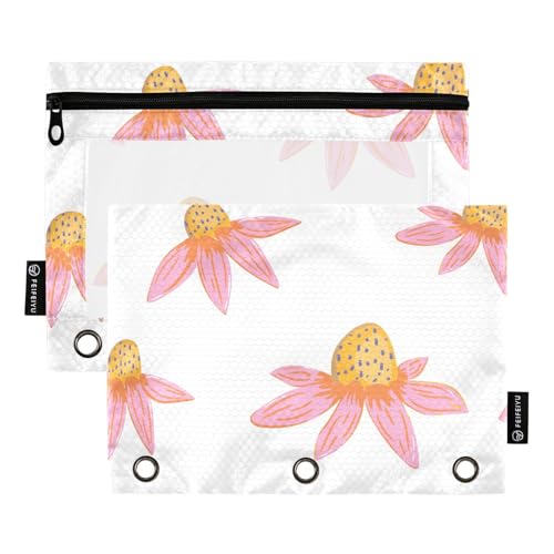 Pretty Bloom Ringbuchtasche mit 3 Löchern für 3 Ringe, wasserdicht, für Studenten, Büro, Organizer von KLL