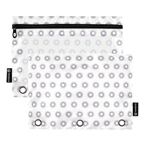 Superdotty_dove_lilac_white Ringbuchtaschen mit drei Ringen Ordner für 3 Ringe Ordner mit 3 Löchern für Bürobedarf von KLL