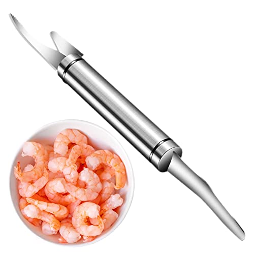 KLLJ Garnelenschäler,Edelstahl Garnelenschäler,Edelstahl Shrimp Deveiner,Multifunktionaler Edelstahl-Garnelen-Schnur, Meeresfrüchte Werkzeug Für Langusten Schäler Shrimps von KLLJ