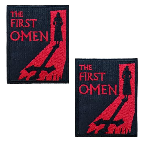 KLORIZ 2 Stück Horrorfilm The First Omen bestickte Aufnäher zum Aufbügeln auf Schwester, Klosterapplikation, Zubehör für Jacken, Rucksäcke, Jeans, Halloween von KLORIZ