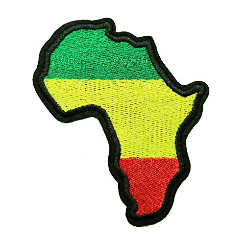 Pan Afrikanische Flagge Afrika Karte Bügelbild Bestickt Schwarz Leben Matter Anti Racist Kleidung Jacke Kappe Stoff Zubehör DIY BLM von KLORIZ