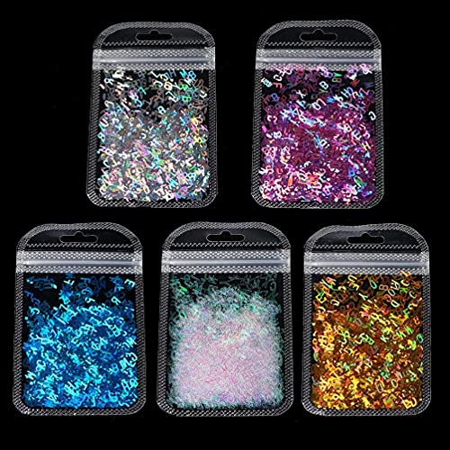 Glitzernde Epoxidharz-Pailletten, 5 Farben, 2 g pro Epoxidfarbe von KLOVA