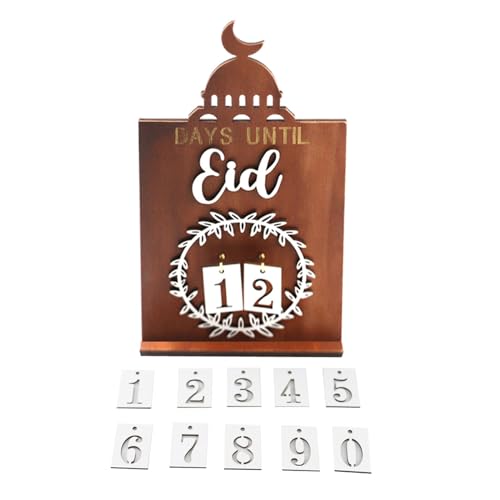 Holz-Schloss, Ornament, Ramadans, Countdown-Kalender, Dekoration, Eid-Feiertage, Heimdekoration, handgefertigtes Handwerk, Party und Festival, DIY-Dekoration von KLOVA