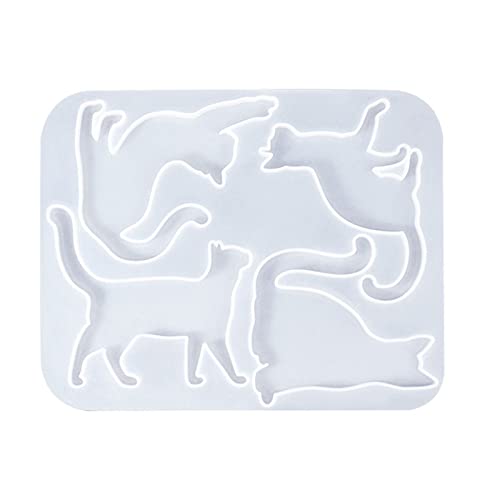 KLOVA Silikon-Broschenform mit 3D-Cartoon-Motiv für Katze, Epoxidharz, Bastelzubehör für selbstgemachte Anhänger, Schmuck, Schlüsselanhänger, Werkzeug, Bastelbedarf, Silikon-Broschenformen von KLOVA