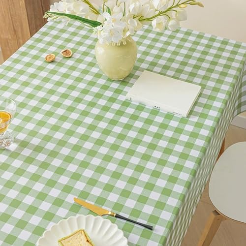 KLUOT Abwaschbar Tischdecke 140 x 200 cm Abwaschbar Tischwäsche Wasserdicht Tischtuch PVC Tischdecken für Esszimmer, Garten, Party, Hochzeiten oder Haushalt von KLUOT