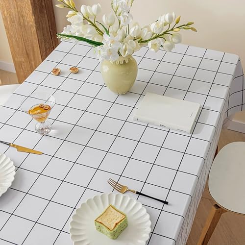 KLUOT Tischdecke 110 x 160 cm Wachstuchtischdecke PVC Tischwäsche Plastik, Tischdecken Outdoor eckig Table Cloth Waterproof Abwischbare Tischtuch Dining Table Cover von KLUOT