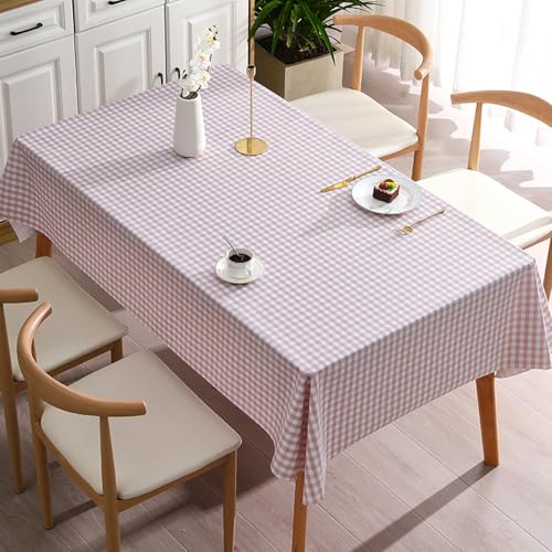 KLUOT Tischdecke 120 x 170 cm Rechteckige Pflegeleicht Tischdecken Abwischbare Tischwäsche Strapazierfähiges Tischtuch für Wohnzimmer Schlafzimmer Küche Party Garten Rosa von KLUOT