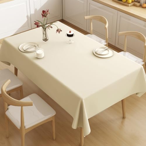 KLUOT Tischdecke 140 x 180 cm Wachstuchtischdecke PVC Tischtuch Plastik, Tischdecken Outdoor eckig Table Cloth Waterproof Abwischbare Tischwäsche Dining Table Cover von KLUOT