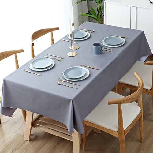 KLUOT Tischdecke 140 x 180 cm Wachstuchtischdecke PVC Tischwäsche Plastik, Tischdecken Outdoor eckig Table Cloth Waterproof Abwischbare Tischtuch Dining Table Cover von KLUOT