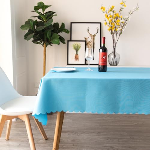 KLUOT Tischdecke 260 x 260 cm Hellblau Polyester Stoff Tischtuch Knitterfrei Waschbar Tischdecke,für Hochzeit,Geburtstag,Party,Bankette Dekorieren KLUOT Tischdecke 260 x 260 cm Hellblau Polyester Stoff Tischtuch Knitterfrei Waschbar Tischdecke,für Hochzeit,Geburtstag,Party,Bankette Dekorieren von KLUOT