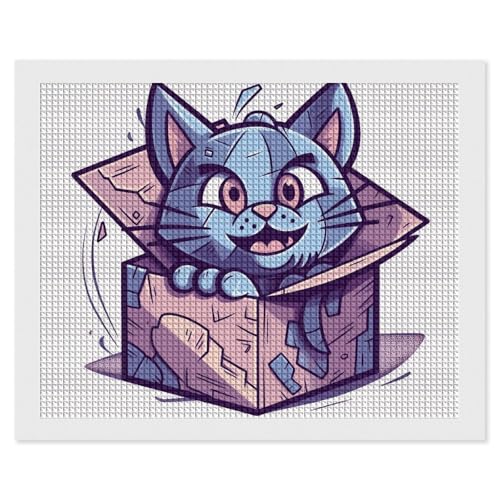 Diamond Painting Kits für Erwachsene Diamond Art Kit für Anfänger Katze in Box 5D DIY Full Square Diamond Art Craft Kits für Erwachsene für Home Wall Decor von KLWQR