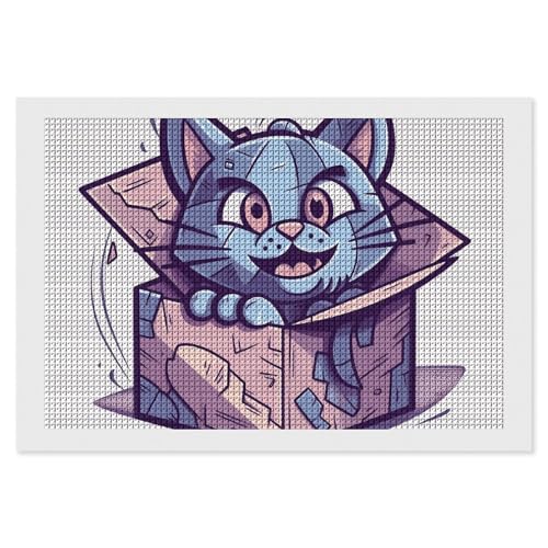 Diamond Painting Kits für Erwachsene Diamond Art Kit für Anfänger Katze in Box 5D DIY Full Square Diamond Art Craft Kits für Erwachsene für Home Wall Decor von KLWQR