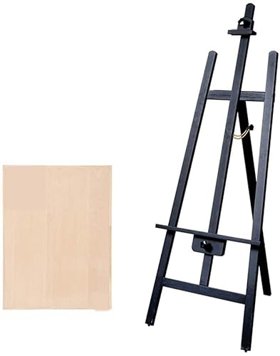 Zeichentisch Holz Kunst Staffelei, Buche Tragbare Einstellbare Studio Staffelei Outdoor Leinwand Staffelei 4K Artboard (Weiß) (Schwarz) von KLYDBMYT