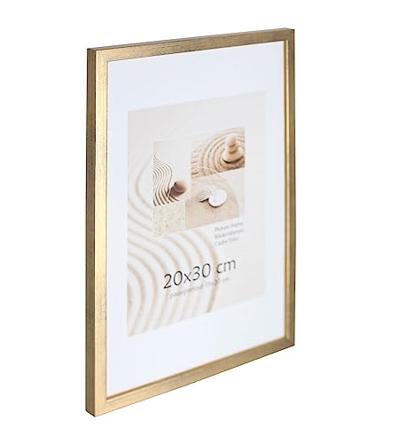 Holz Bilderrahmen Plexi Foto Rahmen Collage Wanddeko Poster S111: Farbe: Gold | Format: 40x50 von KM Foto