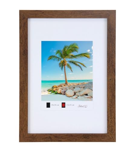 Holz Bilderrahmen Plexi Lifestyle Foto Rahmen Collage Wanddeko Poster HR25: Farbe: Braun | Format: 15x20 von KM Foto