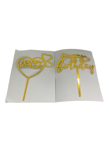 Kuchen Dekorationen mit Happy Birthday Acryl Kuchen Toppers für Geburtstag Party Dekor Stil Zufällige Jcp07 von KMHZ
