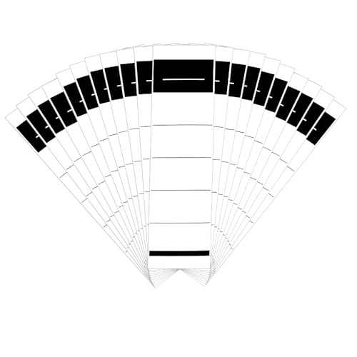 KNGNGK 100 Stück 19 x 5,4 cm Ordneretiketten Selbstklebend Ordner Rückenschilder Ordnerrücken Aufkleber Selbstklebend Ordner Beschriftung Beschreibbar Ordnerschilder aus Haftpapier für Büro Bibliothek von KNGNGK