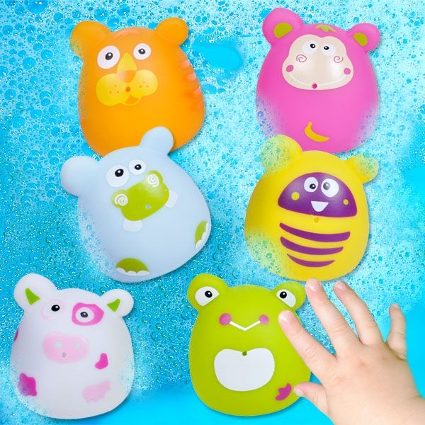 Wasserspritztierchen Bubbies, 6 Stk, 6cm, tolles Badewannenspielzeug von KNORRTOYS.COM GmbH