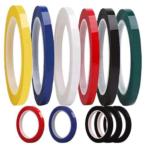 KOAHDE Grafikband Whiteboard Klebeband,Rollen Whiteboard Klebeband,Selbstklebendes Klebeband Für Whiteboards,PET Artist Tape,Selbstklebend Whiteboard Tape,Whiteboard Klebeband Grafikband Zubehör,11PC von KOAHDE