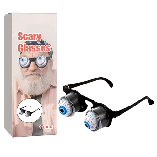 KOAHDE Halloween Horror Brille,Augapfel Brille Spielzeug,Lustige Partybrille Halloween-Brillen,Pop-Out-Brille,Hängende Brille Lustige Verkleidungsbrille,Lustige Brille Party Augen Brille,1Paar von KOAHDE