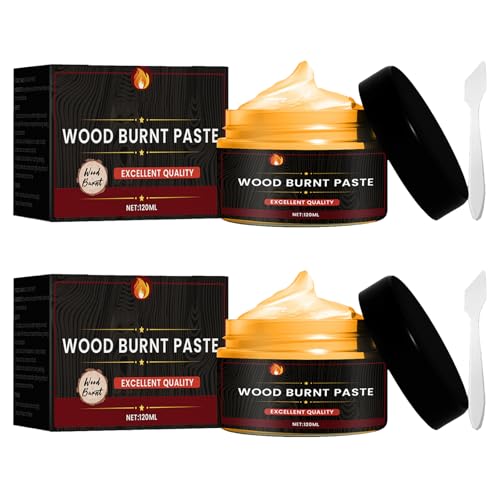 KOAHDE Wood Burning Gel,Holzverbrennungsmarker,Holzbrennpaste,DIY Brandmalerei-Zubehör für DIY Holzmalerei,Einfach Aufzutragende Brennpaste,Holzverbrennungsgel,Holzbrennpaste für Holz und Basteln von KOAHDE