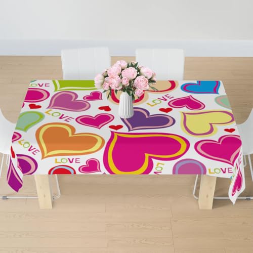 KOBLEN Rechteckige Tischdecke, Picknick-Tischdecke, dekorative Tischdecken, wasserdichter Stoff, Tischtücher für Partys im Freien, 137 x 177,8 cm von KOBLEN