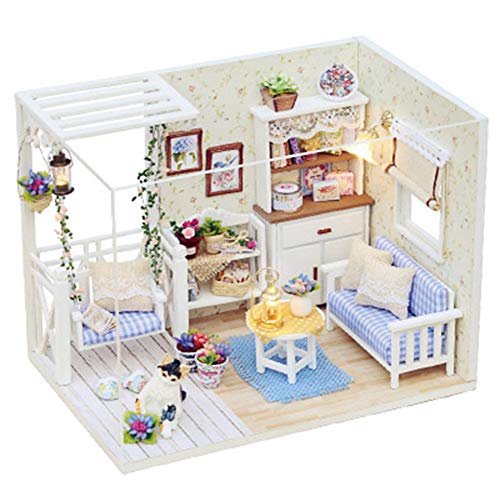 KOCAN Miniatur mit Möbeln, DIY-Holzbausatz, Mini-Haus, Geschenke für Kinder von KOCAN