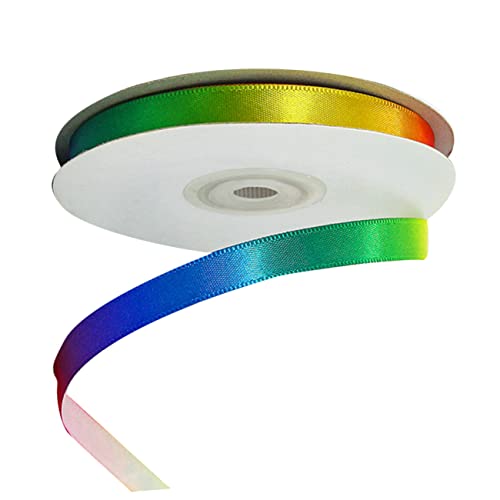 KOCKSHION 1 Rolle Polyesterband Für Kleidung Regenbogen-curling-band Gebundene Bänder Hellblaues Band Funkeln Stolzband Rotes Band Dünnes Band Schwarzes Band Zum Einwickeln Gurtband Colorful von KOCKSHION