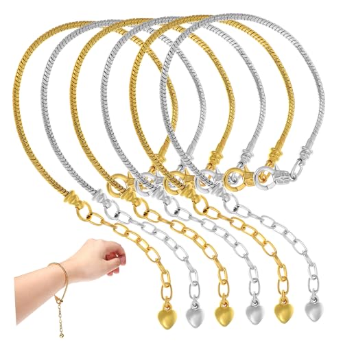 KOCKSHION 10 Stück Schlangenketten Armbänder Kupfer Armbänder Für Mädchen Bettelarmbänder Passende Armbänder von KOCKSHION