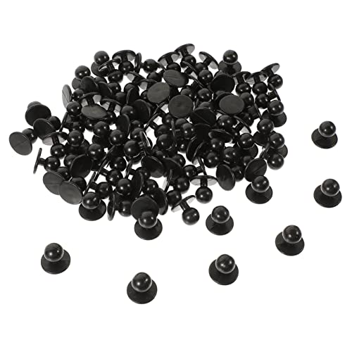 KOCKSHION 100Pcs einheitliche knöpfe des kochs kochjacken knöpfe hemdknöpfe DIY Knöpfe Nähnadeln Knopf Kunststoffknöpfe für Bekleidungsstücke selbstgemachte Kleidungsknöpfe Plastik Black von KOCKSHION