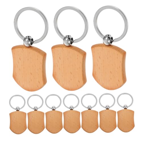 KOCKSHION 10Stücke Blanko Holz Schlüsselanhänger Schildform DIY Gravur Schlüsselanhänger Rohlinge Langlebigem Holz für Bastelbedarf und Persönliche Dekorationen KOCKSHION 10Stücke Blanko Holz Schlüsselanhänger Schildform DIY Gravur Schlüsselanhänger Rohlinge Langlebigem Holz für Bastelbedarf und Persönliche Dekorationen von KOCKSHION