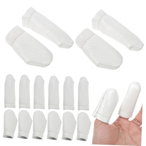 KOCKSHION 20st Aus Leder Fingerschutz Zum Nadelfilzen Handschuhe Stall Fingerspitze Berühren Griff Fingerschutz Für Diy Fingerlos Hammer Stickerei-finger-daumen-schutz von KOCKSHION