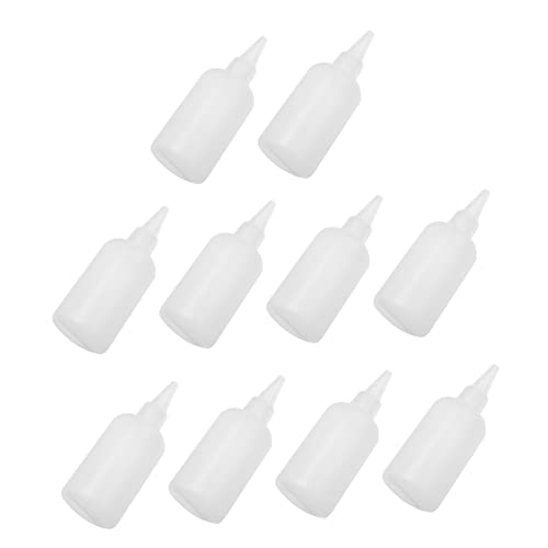 KOCKSHION 20st Spitze Flasche Kleine Leimflaschen Mini-trichter Kleber Flaschen Kleine Spritzflasche Mini-kleberflaschen Mixflasche Für Salatdressing Saucenspender Tragbar Würze Weiß Plastik von KOCKSHION