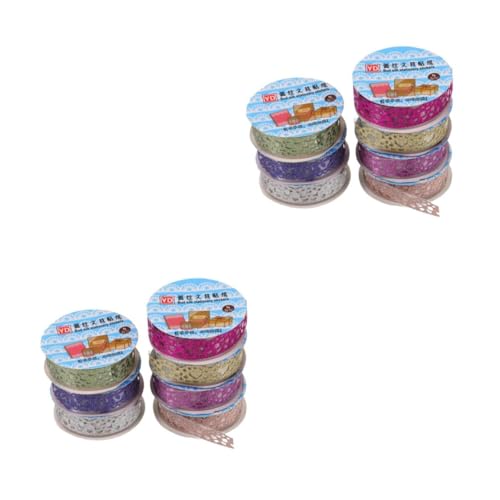 KOCKSHION 2sets Spitzenband Scrapbbok The Washi Tape Bastelmaterial Polsterelemente Glitters Makramee Quaste Spitzenklebeband-aufkleber Karten Machen Klebeband Das Haustier 7rolls*2 von KOCKSHION