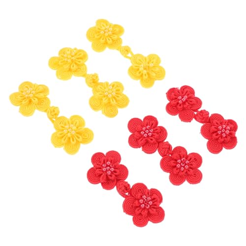 KOCKSHION 6 Stk Schnalle Herstellung Stifte zappeln Knotenfroschknöpfe Aufkleber Gel geschenkeidee kleidungsknopf Blumenknopf-Set Bastelknöpfe kleidung DIY knöpfe Annähen von Knöpfen Nylon von KOCKSHION