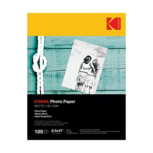 Kodak Fotopapier, 8,5 x 11 cm, matt, 100 Stück, 145 g/m (41184-3510-225) von KODAK