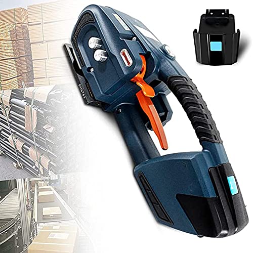 KOHARA Elektrisches Umreifungs-Set, elektrische Umreifungsmaschine, tragbar, 4000 mAh, Spanner und Schneider, automatisches Umreifungswerkzeug, für Maschine von KOHARA